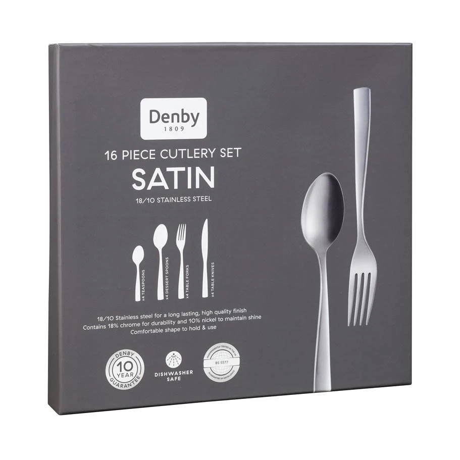 Denby - Satin 16 Piece Cutlery Set 4 Denby - Satin 16 Piece Cutlery Set - Image 2