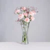 Florabundance Carnation Vase -Home Charm Store florabundance carnations clear square