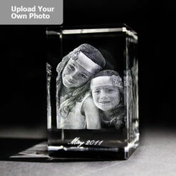 Medium Laser Photo Gift Block - Tower (Free Text Engraving Available)