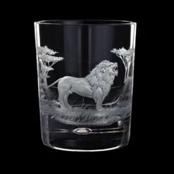 Hand Engraved Majestic Wildlife Lion Tumbler