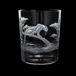 Hand Engraved Majestic Wildlife Leopard Tumbler