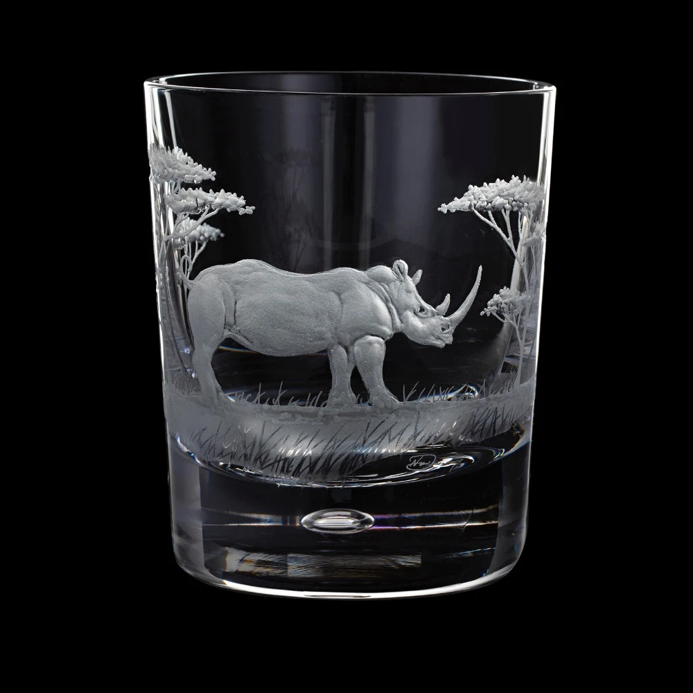 Hand Engraved Majestic Wildlife Rhino Tumbler 3 Hand Engraved Majestic Wildlife Rhino Tumbler
