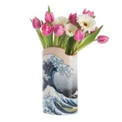 Hokusai - The Wave Vase -Home Charm Store sda039artvasehokusaiwaveco2