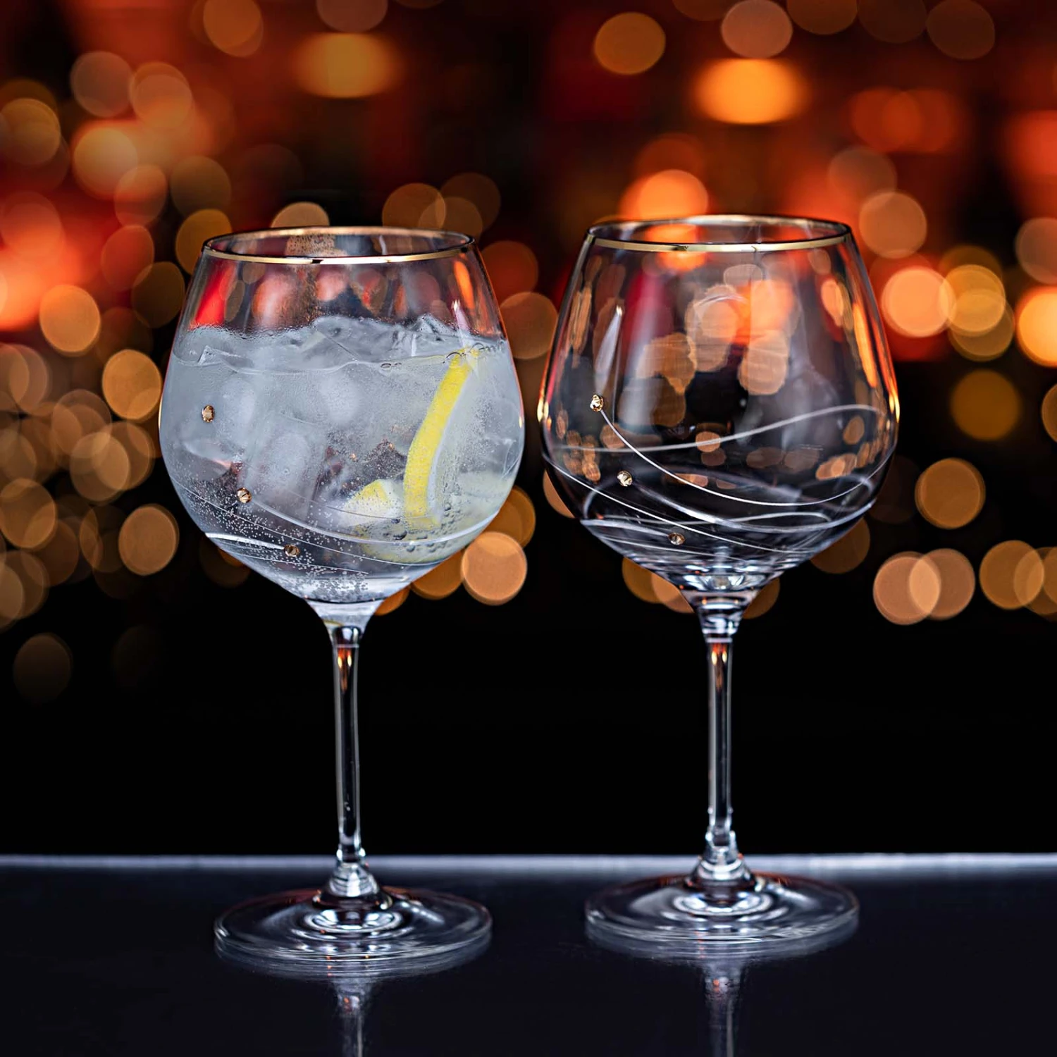 Glitz Gold Gin & Tonic Copa, Set Of 2 6 Glitz Gold Gin & Tonic Copa, Set Of 2 - Image 4