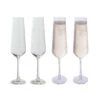 Cheers! Optic Champagne Flute, Set Of 4 -Home Charm Store st3599 4 o 4pk cheers optic flute group co
