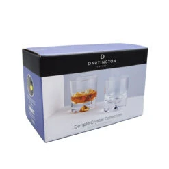 Dimple Double Old Fashioned Whisky Glass, Set Of 2 -Home Charm Store tu10 5 p dimple double old fashioned box co