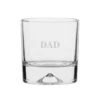 "Dad" - Engraved Dimple Double Old Fashioned Whisky Tumbler -Home Charm Store tu10 5 dad