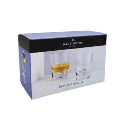 Exmoor Double Old Fashioned Whisky Glass, Set Of 2 -Home Charm Store tu45 5 p exmoor double old fashioned box co
