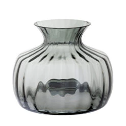 Cushion Medium Smoke Vase -Home Charm Store va3215 smk o cushion vase smoke co