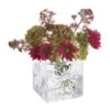Marguerite Square Vase Clear -Home Charm Store va3423 cl marguerite square clear co 1 1