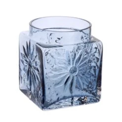 Marguerite Square Vase Ink Blue -Home Charm Store va3423 ib marguerite square ink blue co