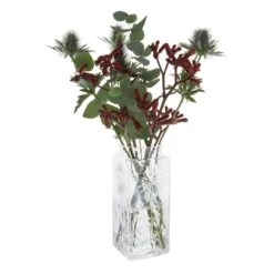 Marguerite Tall Vase Clear -Home Charm Store va3424 cl marguerite clear tall co 1