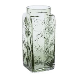 Marguerite Tall Vase Olive Green -Home Charm Store va3424 grn marguerite olive tall co